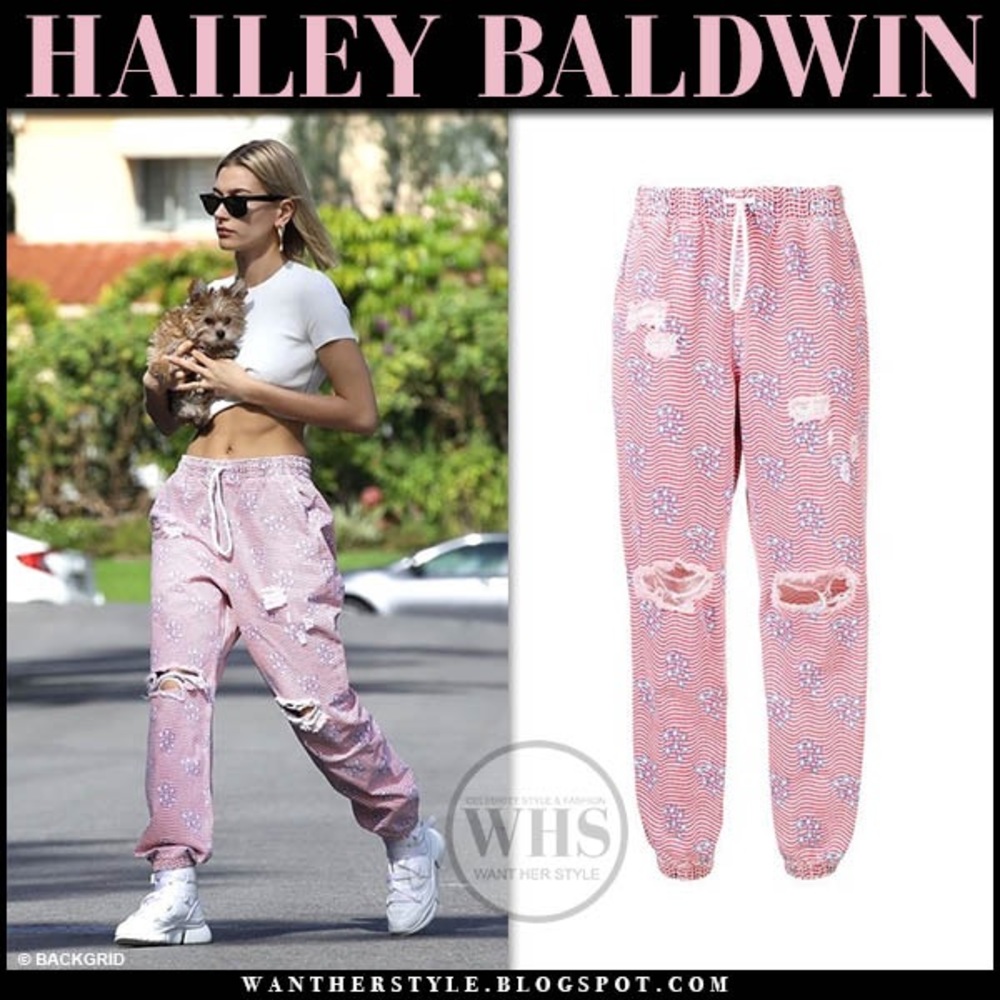 Alexander Wang Stripes n Stars Distressed Joggers